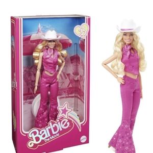 Barbie:The Movie Collectible Doll Margot Robbie as Barbie in Pink Western Outfit